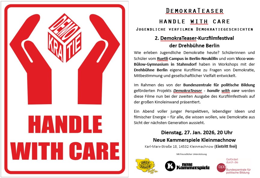 werbeflyer DemokraTeaser Jan 25